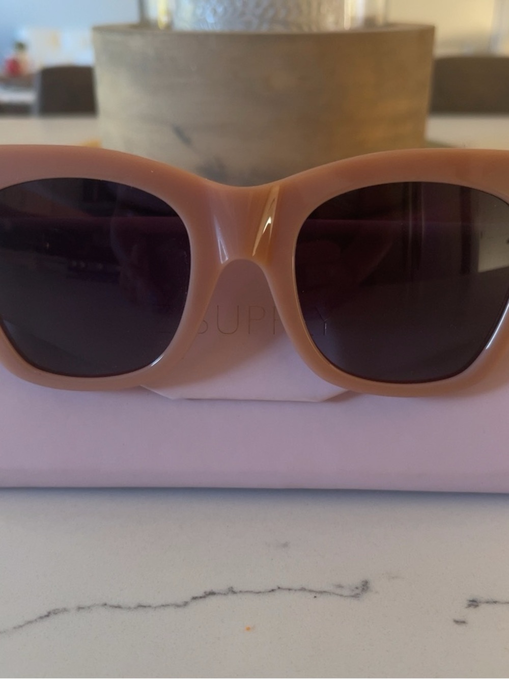 Women’s Sunglasses - Blush Pink Frame with Dark Lenses